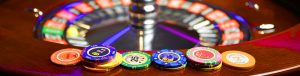 Roulette Betting chips on the side